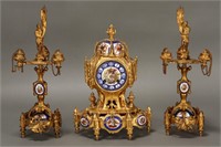 19th Century French Ormolu and Enamel Mantle Clock