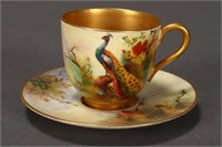 Royal Worcester Porcelain Demi Tasse and Saucer,