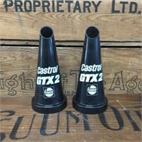 2 x Original Castrol GTX 2 Plastic Pourers