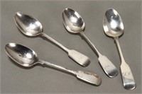 Three Victorian Sterling Silver Teaspoons,