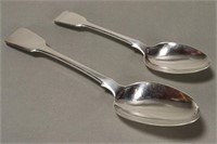 Two Georgian Sterling Silver Spoons,