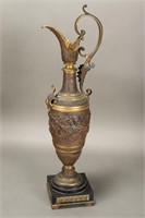 Large Late 19th Century  Gilt and Bronzed Ewer,