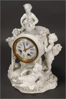 19th Century German Blanc De Chine Mantle Clock,