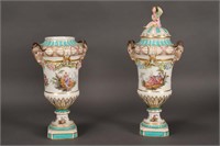 Handsome Pair of 19th Century Berlin Porcelain