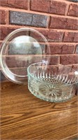 Crystal bowl glass pie pan