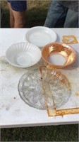 Vintage Mixing Bowls/Crystal/Pie Plate (Fire King)