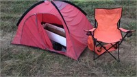 Folding chair and tent