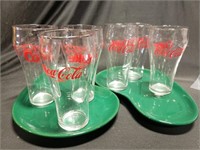 (4) VINTAGE COCA-COLA COKE GLASSES