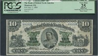 Canada 1889 $10 Bank Note PCGS 25 VF