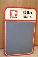 Olin Urea Nitrogen metal advertising sign with