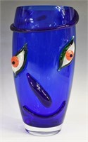 EUGENIO FERRO MURANO ART GLASS FACE VASE