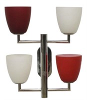 FONTANA ARTE ITALIAN MODERN FOUR-LIGHT WALL SCONCE