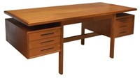 MID-CENTURY MODERN TEAK FLOATING TOP DESK