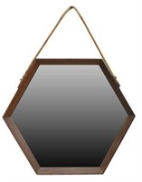 ITALIAN MID-CENTURY MODERN HEXAGONAL WALL MIRROR