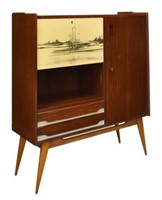 ITALIAN FORNASETTI STYLE MID-CENTURY CABINET