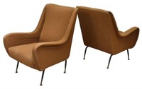 (2) ITALIAN MID-CENTURY MODERN LOUNGE CHAIRS