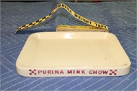 Ralston Purina Company Mink Chow Pottery Tray and