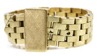 ITALIAN 14KT YELLOW GOLD MESH LINK BELT RING