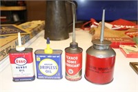 Oil can lot including Central Implement Co Snow