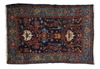 HAND-TIED PERSIAN HAMADAN RUG, 6'3" X 4'3"