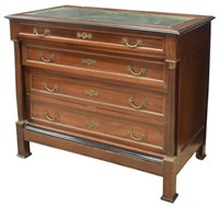 FRENCH EMPIRE STYLE MAHOGANY FOUR-DRAWER COMMODE