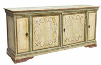 RUSTIC ITALIAN PAINT DECORATED SIDEBOARD