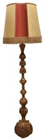 CONTINENTAL CARVED GILTWOOD ONE-LIGHT FLOOR LAMP