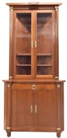 FRENCH EMPIRE STYLE MAHOGANY CORNER CABINET