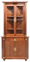 FRENCH EMPIRE STYLE MAHOGANY CORNER CABINET