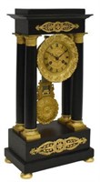 FRENCH NAPOLEON III PERIOD PORTICO CLOCK