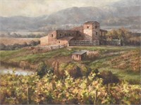 DECORATIVE PAINTING ITALIAN COUNTRYSIDE, 30" X 40"