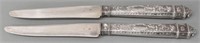 (2) FRENCH NEOCLASSICAL 800 SILVER FRUIT KNIVES