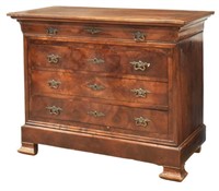 FRENCH CHARLES X MARBLE-TOP MAHOGANY COMMODE