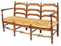 FRENCH PROVINCIAL TRIPLE CHAIR BACK SETTEE