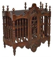 FRENCH WALNUT SPINDLED PANETIERE BREAD SAFE