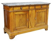 FRENCH CHARLES X PERIOD MARBLE-TOP SIDEBOARD