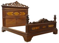 ITALIAN RENAISSANCE REVIVAL CARVED DOUBLE BED