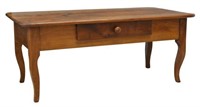 FRENCH PROVINCIAL FRUITWOOD COFFEE TABLE