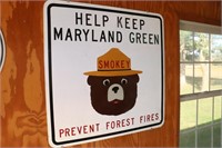 Smokey the Bear Help Keep Maryland Green Prevent