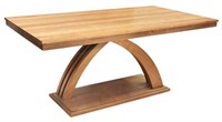 CONTEMPORARY SCULPTURAL WOOD DINING TABLE