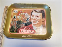 Vintage Coca Cola Metal Tray Arkansas 1976