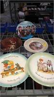 Five decorative plates