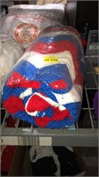 patriotic knitted throw
