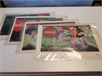 4 Coca Cola Posters 17" x 11"