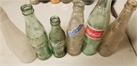 Lot of 6 vintage soda bottles