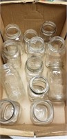 Lot of 12 Knox and Atlas canning jars