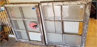 Lot of 2 each 6 pane windows, both have