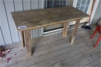 OLD WOODEN TABLE - 54" X 24"