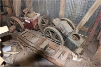 2 STATIONARY ENGINES & CART - AS IS