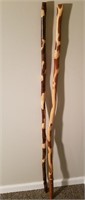 Lot of 2 NEW Wood Walking Sticks - 54" Long